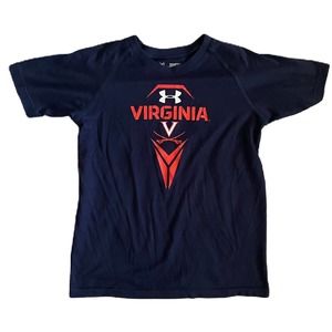 Virginia Cavaliers UVA NCAA X Under Armour Kids HeatGear T-Shirt Youth Medium